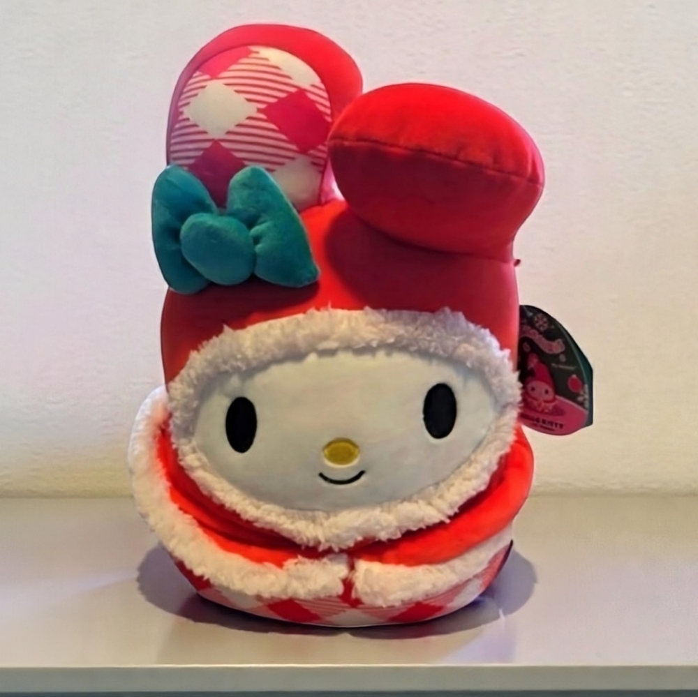 NEW Squishmallows Holiday Sanrio 10" My Melody in Red Gingham